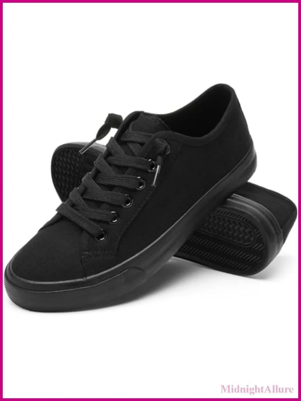 Canvas Slip On Sneakers Women Non Slip Casual Lace Up Low Top Loafers
